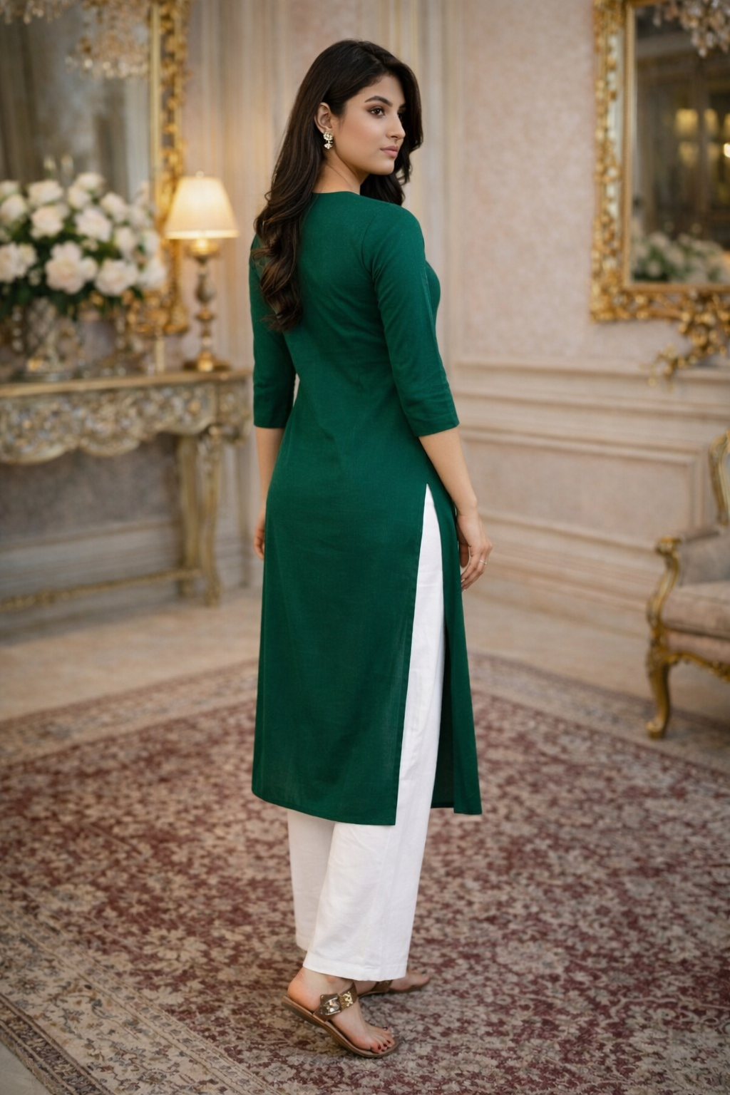 Gulrez Emerald Green Kurta
