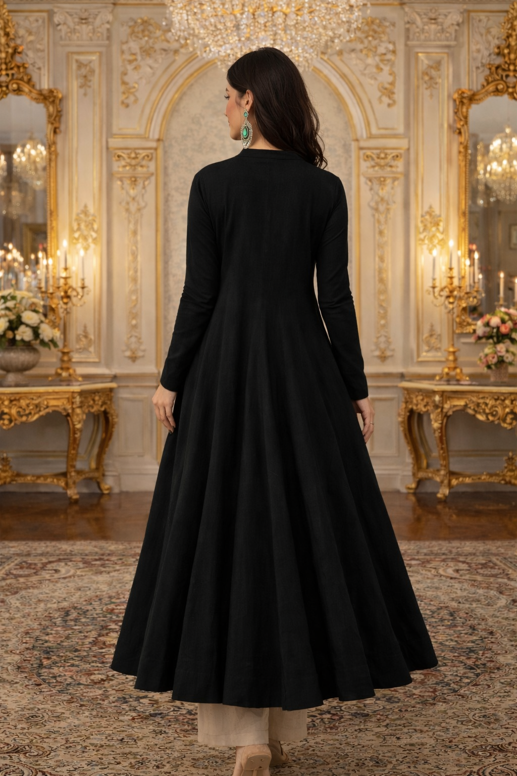 Jaya Black Kalidar Kurta