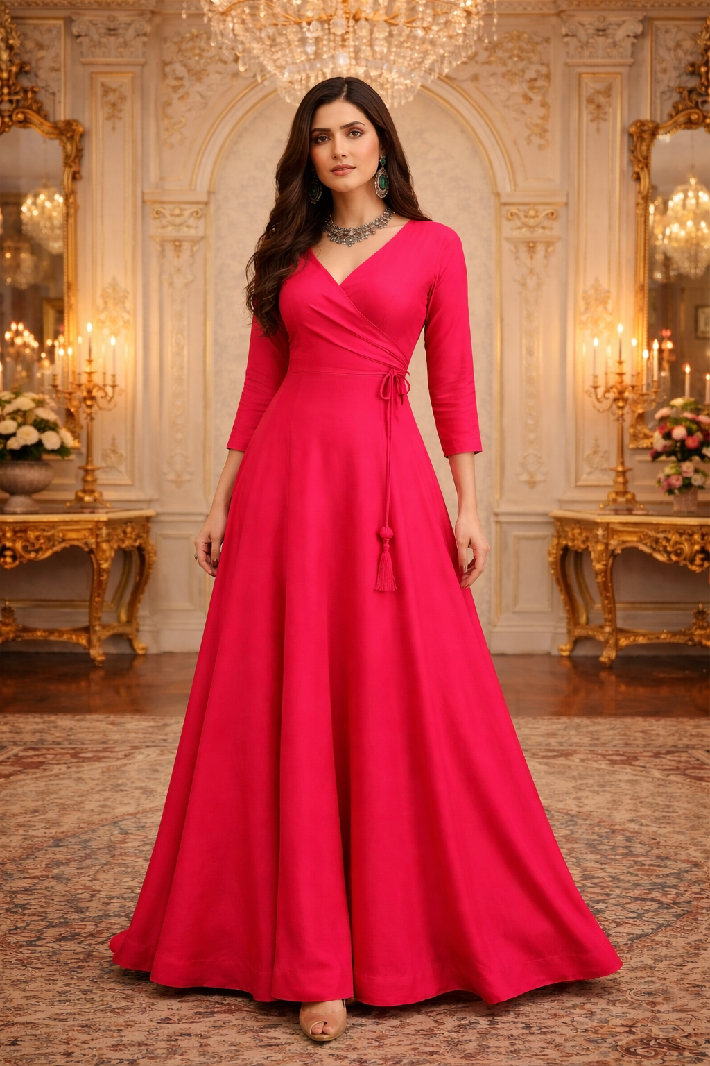 Vasundhara Pink Angrakha