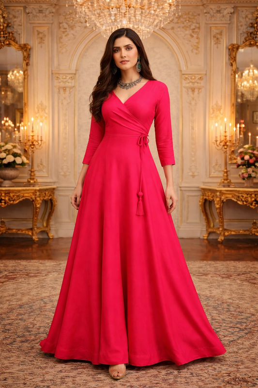 Vasundhara Pink Angrakha